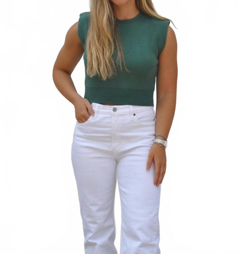 NEW TCEC sweater tank top in green